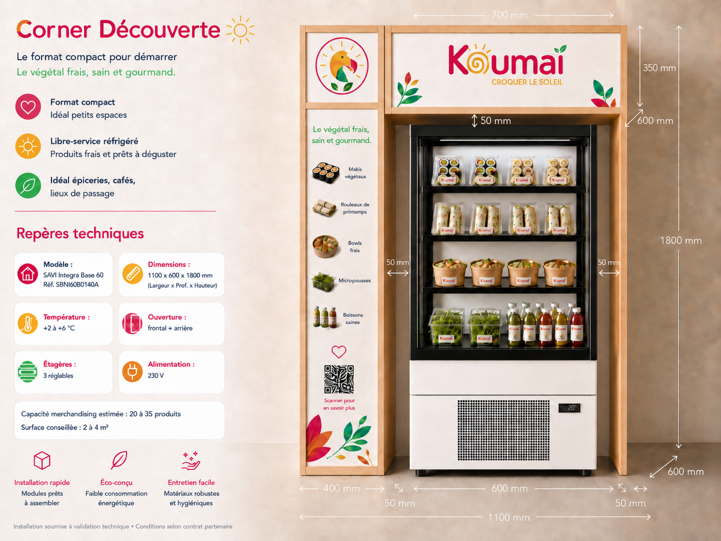 Corner Découverte Koumaï, format compact de revente réfrigérée